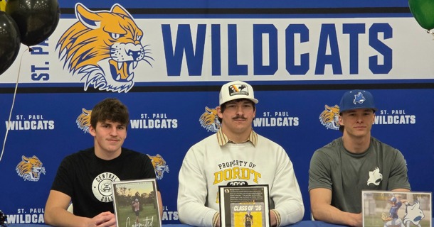 From L-R Beau Paro, Bradyn Hazen, Christan Lemburg