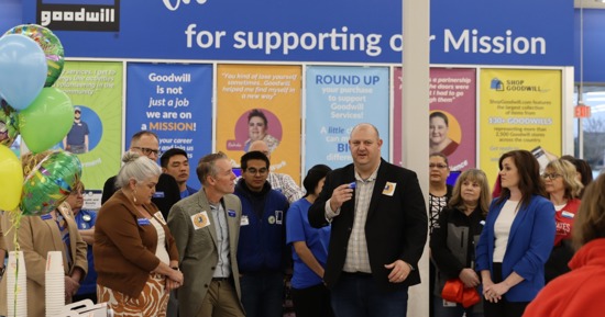 Curtiss Dill speaks during a ribbon cutting event held on Friday, April 7th 
