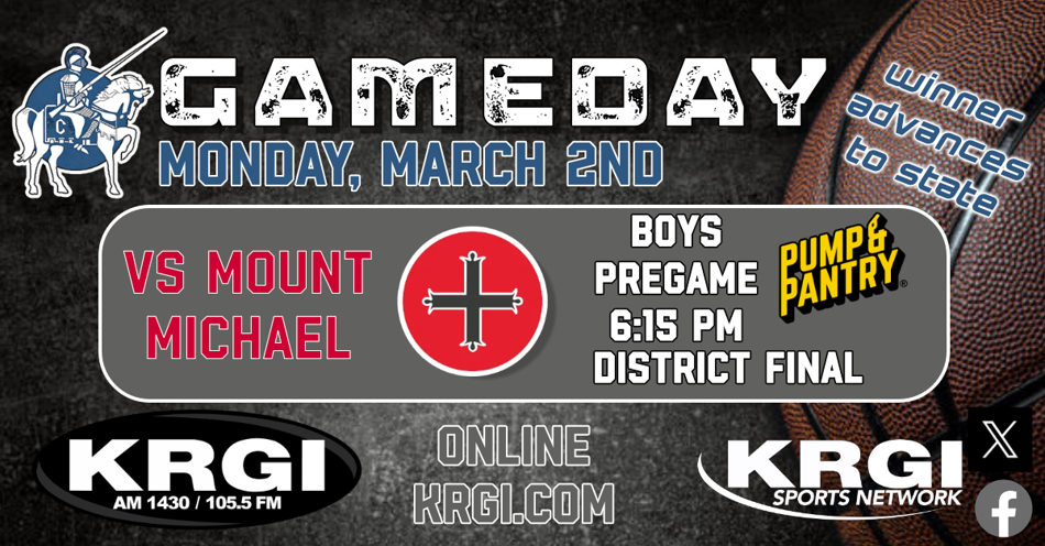 2026-03-02T18:15|Grand Island Central Catholic Vs Elkhorn Mt Michael|HS Basketball - Boys|KRGI-AM