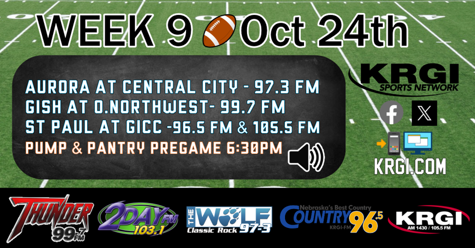 2025-10-24T18:30|Grand Island Central Catholic Vs St Paul|HS Football|KRGI-AM